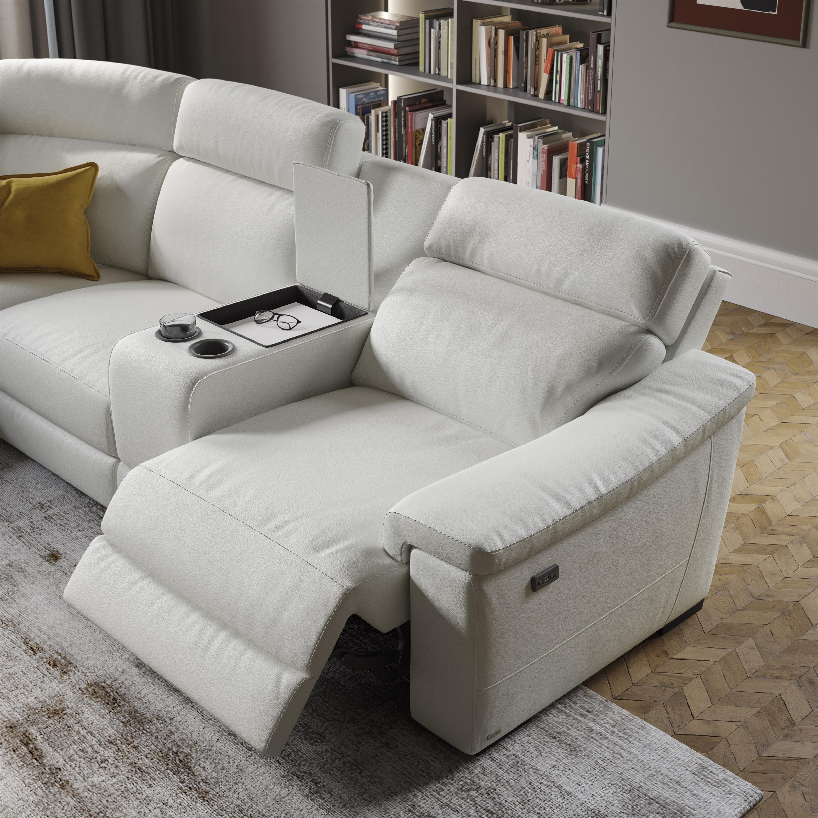 Natuzzi Editions Giulivo White C115029+291+638+514+515+323 Six Piece